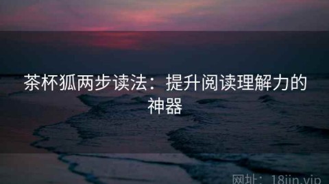 茶杯狐两步读法：提升阅读理解力的神器