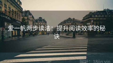 爱一帆两步读法：提升阅读效率的秘诀
