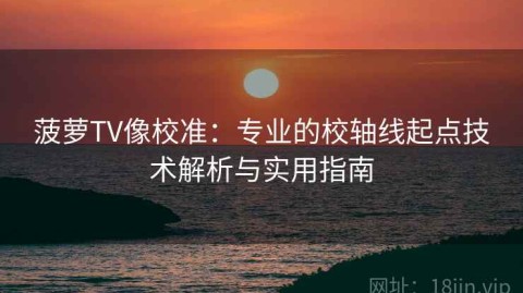 菠萝TV像校准：专业的校轴线起点技术解析与实用指南