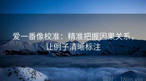 爱一番像校准：精准把握因果关系，让例子清晰标注