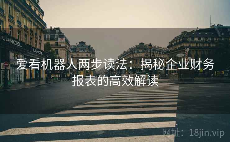 爱看机器人两步读法：揭秘企业财务报表的高效解读