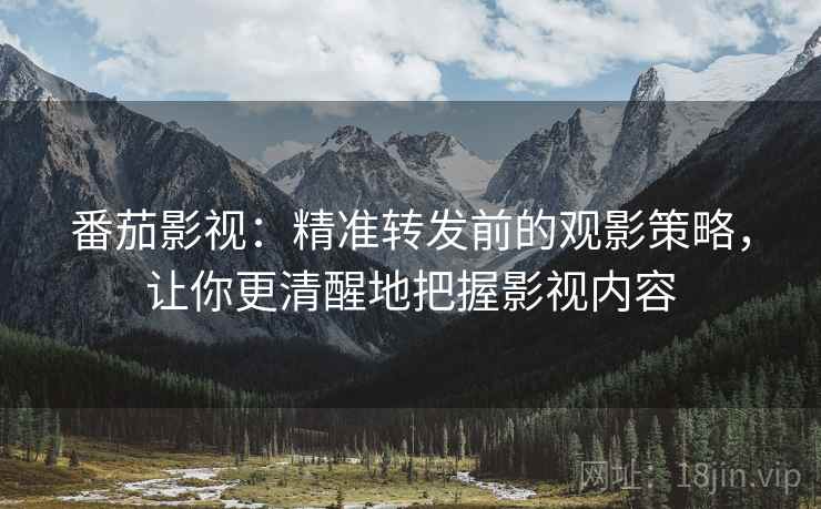 番茄影视：精准转发前的观影策略，让你更清醒地把握影视内容