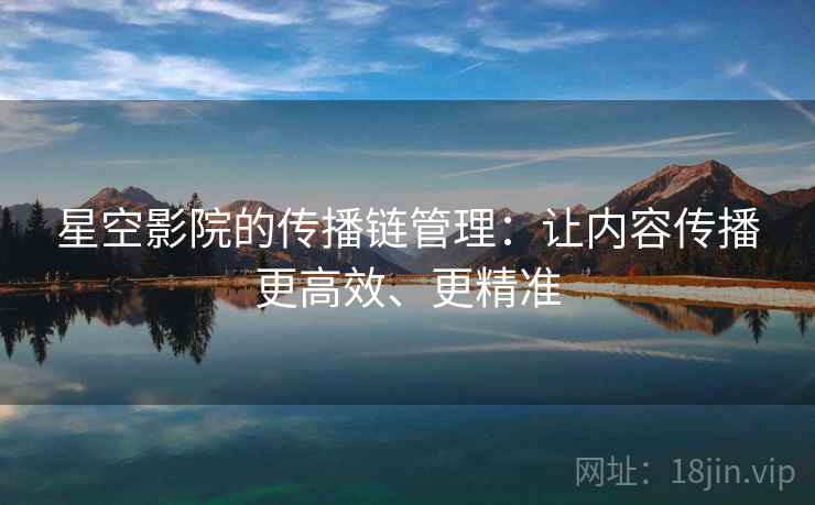 星空影院的传播链管理：让内容传播更高效、更精准