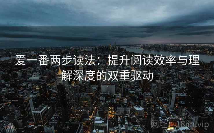 爱一番两步读法：提升阅读效率与理解深度的双重驱动