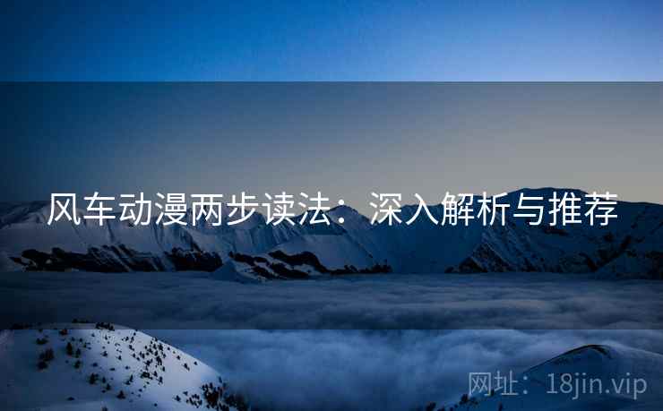 风车动漫两步读法:深入解析与推荐 风车动漫两步读法:深入解析与推荐