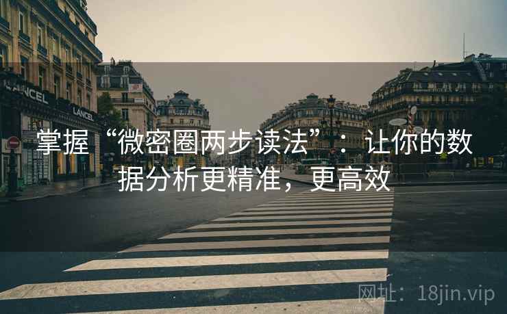 掌握“微密圈两步读法”：让你的数据分析更精准，更高效